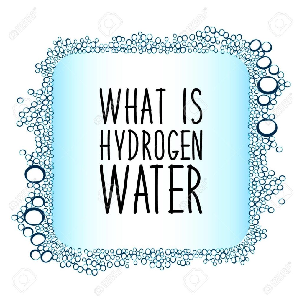 Hydrogen Water Drinking New Technology Concept Frame